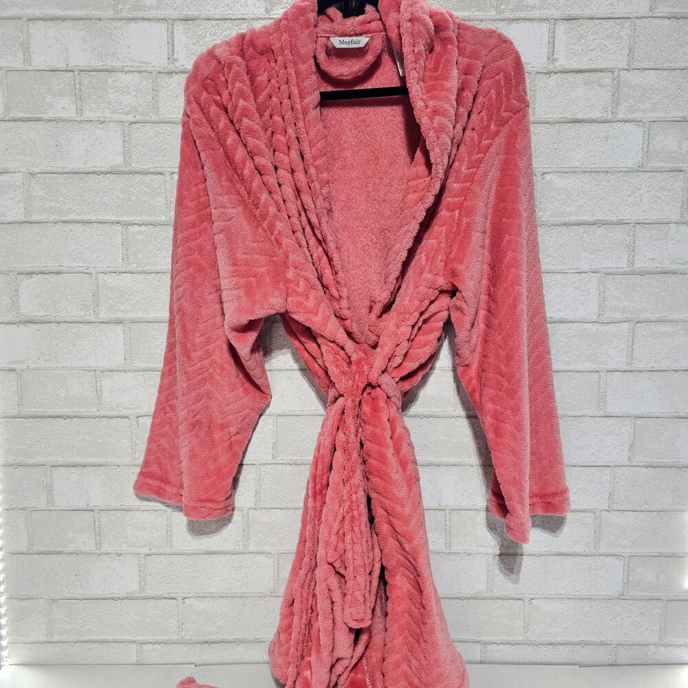Mayfair Plus Bathrobe Pink Women's Size Small/Medium